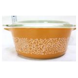 Vntg Pyrex #472 woodland dish w/ lid