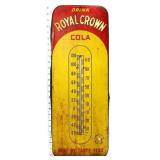 Vntg metal 10x25.5 Royal Crown Cola thermometer