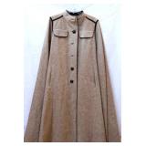 Vintage Youthcraft brown button up cape