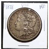1878 8 tail feathers Morgan silver dollar