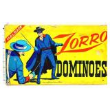 Vntg Zorro Dominos set in org box