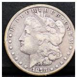 1878 Morgan silver dollar