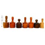 Lot of miniature wood butter molds