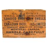 Vntg wood adv ammo box