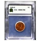 Graded MS65 1950D Lincoln penny