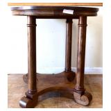 Vntg round empire parlor table
