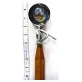 Vntg ice cream scoop with wood handle