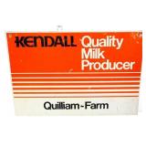 Vtg metal dbl side 18x12 Kendal Milk Producer sign