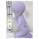 Fenton 4in lavender satin praying child figure