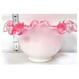 Fenton peach crest bowl
