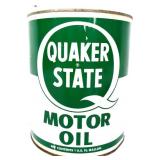 Vntg 1gal Quaker State Motor Oil can, no top