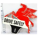 Porcelain 7.5x7 Pegasus Drive Safely tag topper
