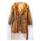 Vintage brown mixed materials coat