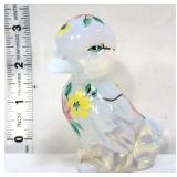 Fenton opalescent duckling with flowers