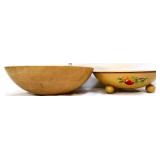 Lot of 2 woodware bowls