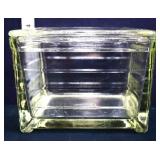 Vntg clear Glasbake fridge dish w/ lid