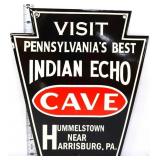 Porcelain 9x10 Indian Echo Cave sign