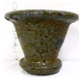 Vntg 6.5in stone flare rim vase