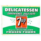 Vntg masonite 24x18 7Up Delicatessen sign