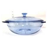 Vntg Fire King philbe blue sapphire dish w/ lid