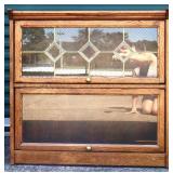 Oak 2 door bookcase