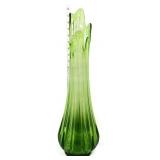 LE Smith 22in green simplicity ribbed swung vase