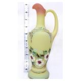 Fenton burmese pansy 9in ewer