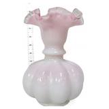 Fenton peach crest 9in melon vase
