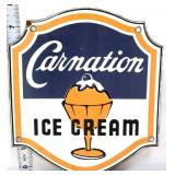 Porcelain 7x8 Carnation Ice Cream sign