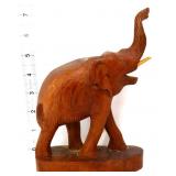7in carved wood elephant figure