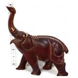8in carved wood elephant figure
