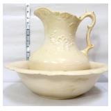Vintage white pitcher w/ wash bowl