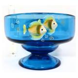 Fenton celeste blue fish bowl