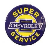 Round metal 12in Chevy Service sign
