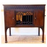 Vntg Edison stereo cabinet w record player see pic