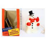 Vntg Royalite Jolly Christmas snowman in box