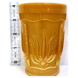 Vntg chocolate glass cactus pattern tumbler