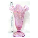 Fenton iridescent trumpet vase