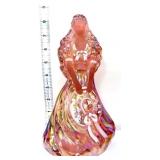 Fenton pink iridescent 8in southern belle figure