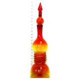 Vntg Blenko amberina 22in bottle stopper as is