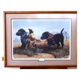 Framed 28.5x38 The Highwayman puppy art NO SHIP