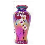 Fenton plum raspberry 10in vase