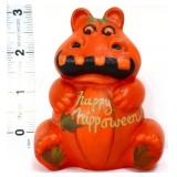Fenton Halloween pumpkin hippo figure