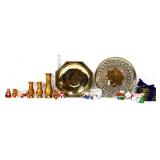 Mixed estate lot, inc brass vases