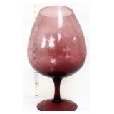 Vntg Empoli amethyst optic brandy snifter