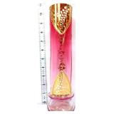 Vintage 11in cranberry cylinder vase