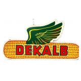 Vntg 31.5x16.25 masonite DeKalb corn sign