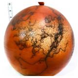 Artist signed stoneware sphere