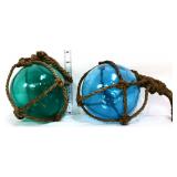 Lot of 2 glass floats