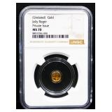 Graded MS70 Jolly Roger Undated gold coin